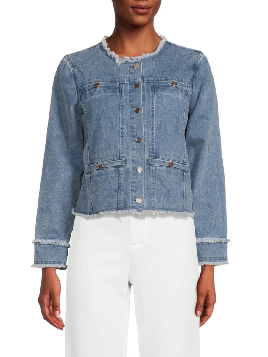 

Джинсовая куртка с бахромой Ecru, цвет Indigo Denim, Фиолетовый, Джинсовая куртка с бахромой Ecru, цвет Indigo Denim