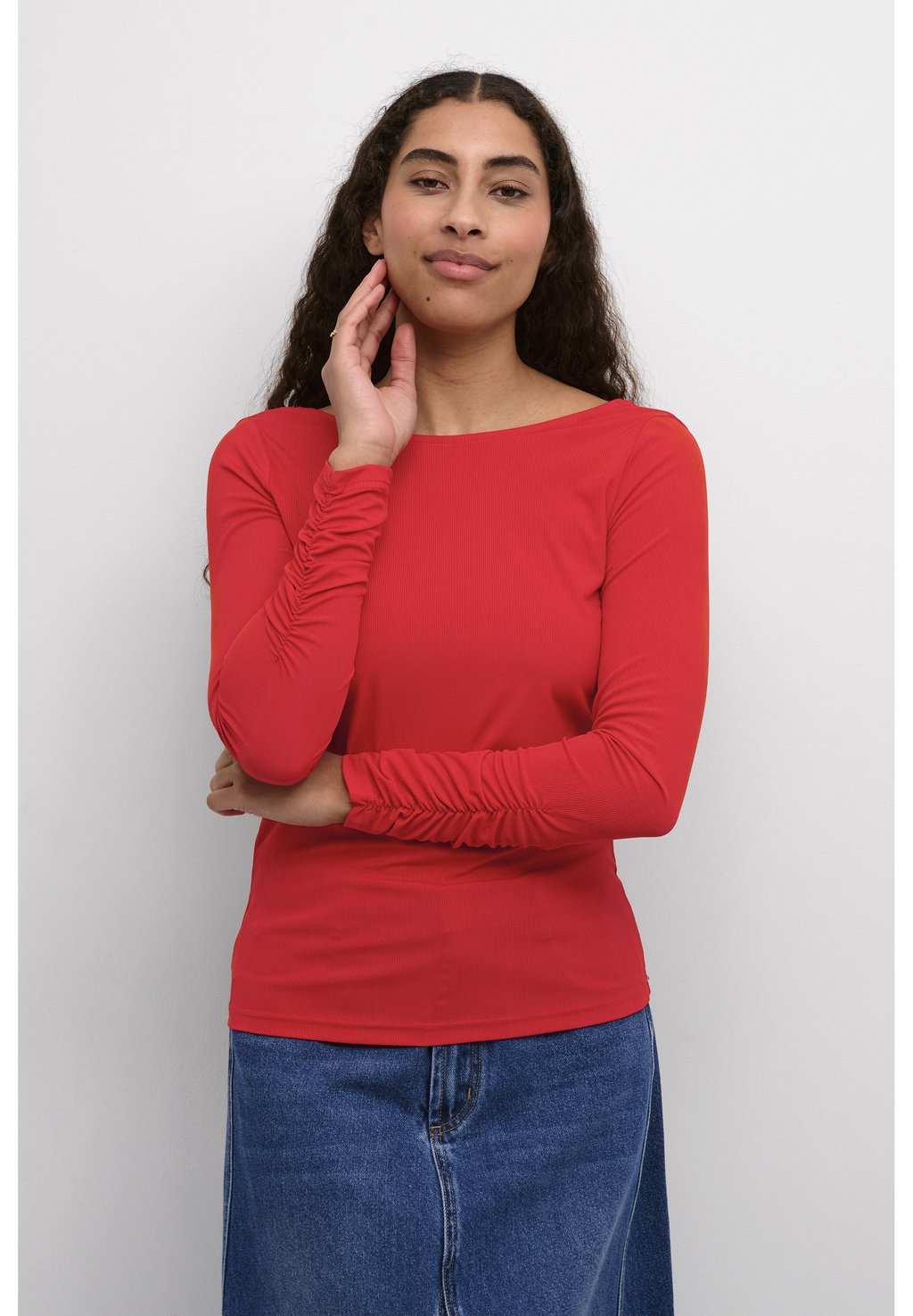 

Футболка с длинным рукавом Kaffe, красный