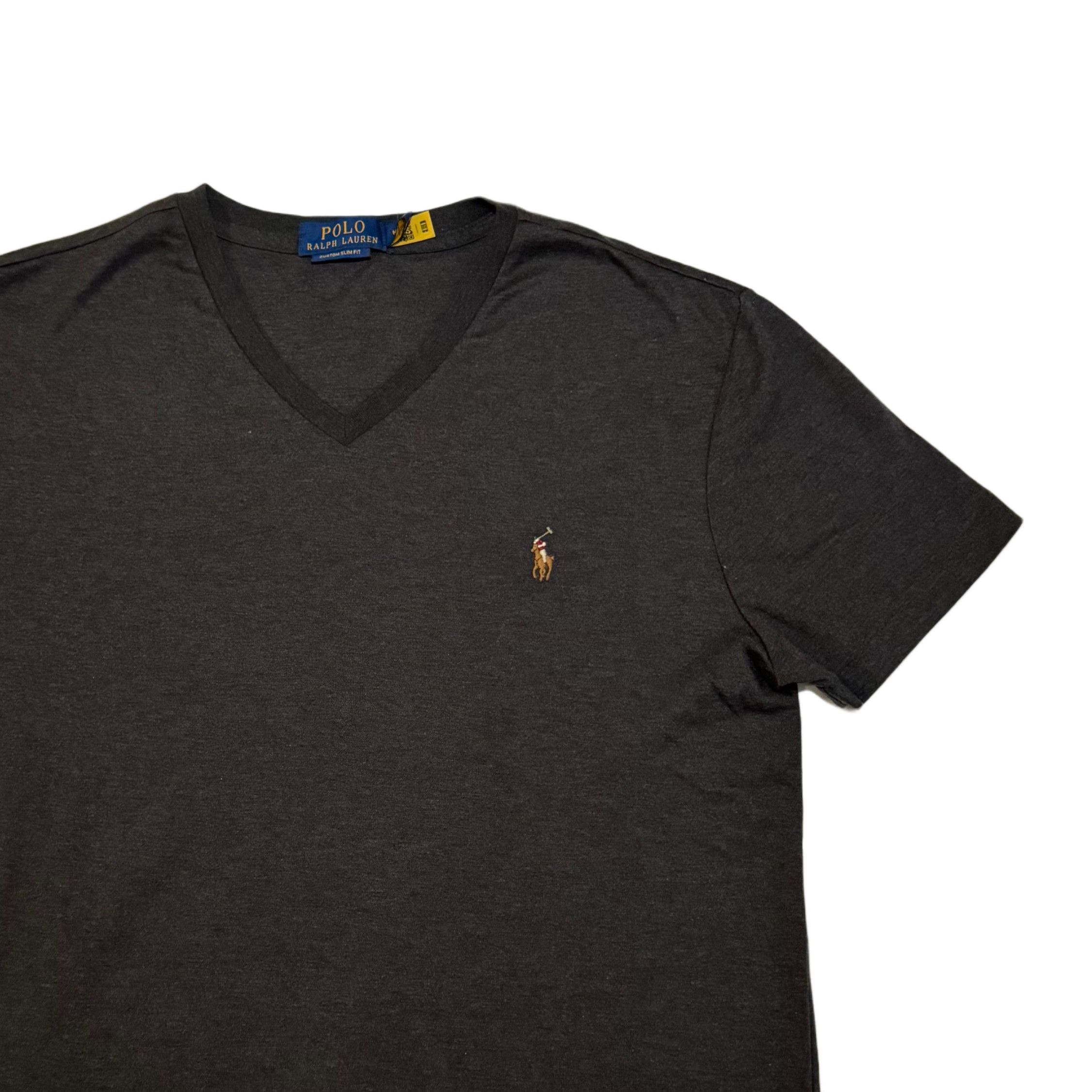 Футболка с вышитым логотипом Polo Ralph Lauren, темно-серый — фото 3