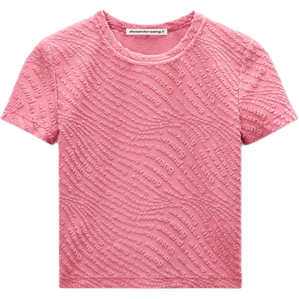 

Джаккардовая футболка с логотипом Alexander Wang, розовый