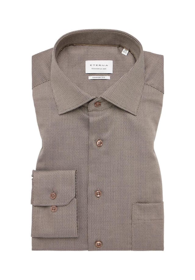 

Рубашка с длинными рукавами Eterna, цвет cognac