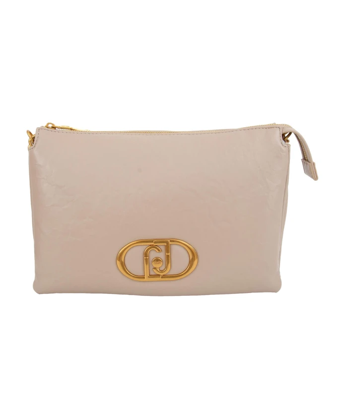 

Сумка из кожи бежевого цвета, стильная модель. Liu Jo, бежевый