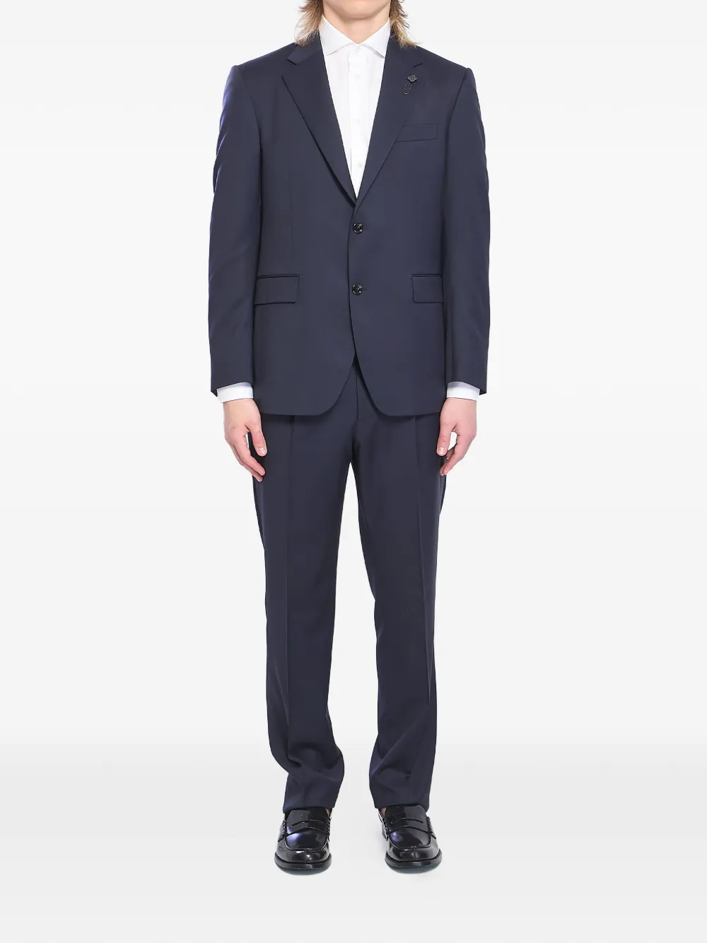 

Однобортные костюмы с булавкой на лацкане Lardini, синий