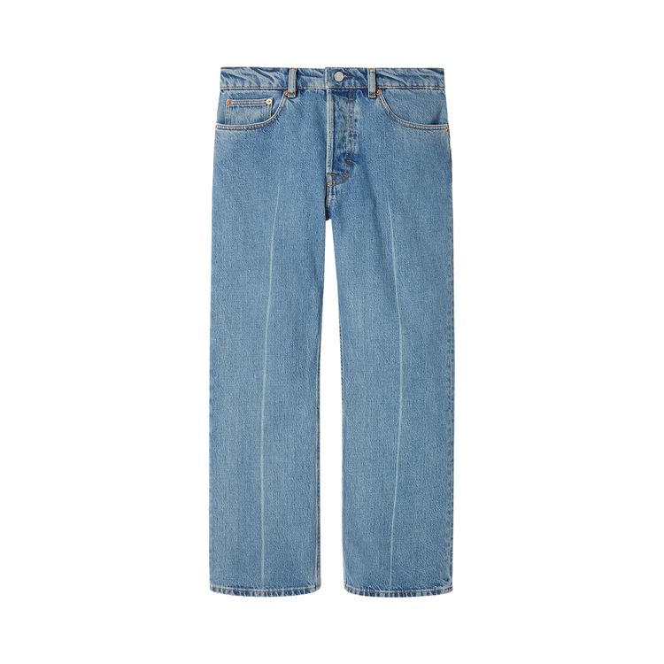 

Брюки Gucci Low Waist Cropped Denim Pants Blue, синий