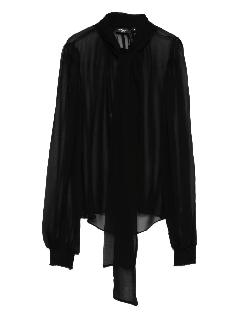 

Топ с длинными рукавами и завязками Retrofete, черный