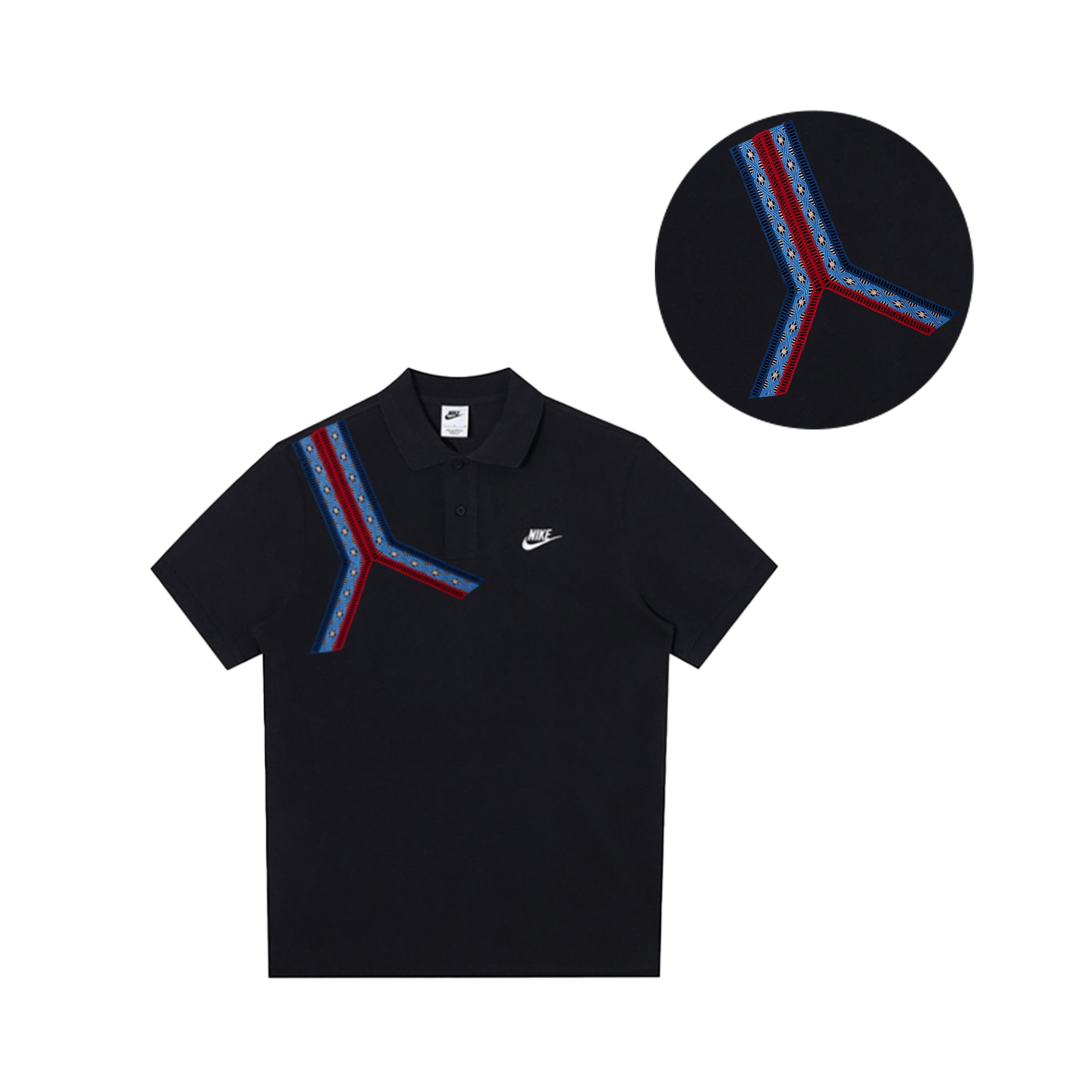 

Nike Мужская черная поло, Черный, Nike Мужская черная поло