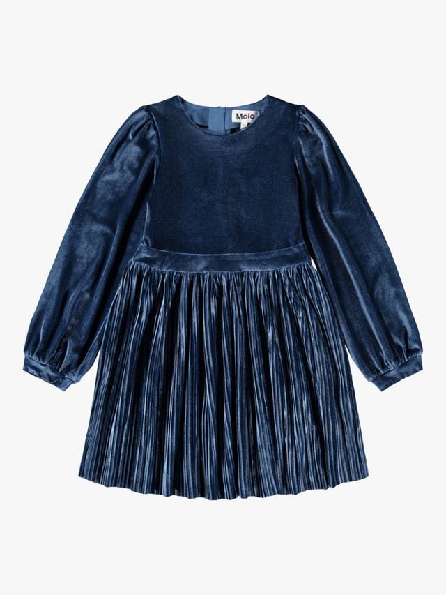 

Детское платье Cyrilli с длинными рукавами из велюра Molo, Mystic Blue