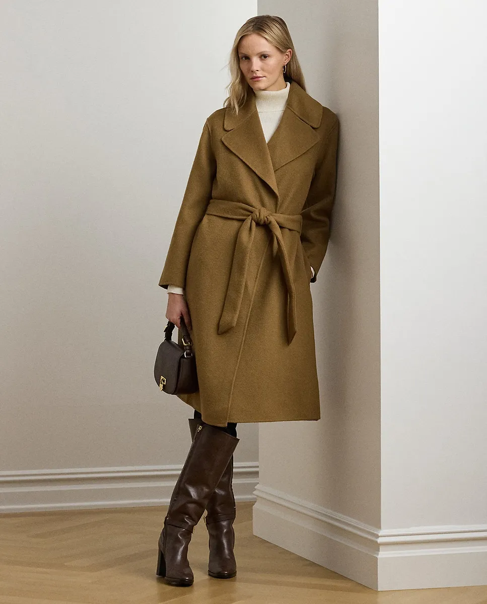 

Женский тренч с лацканами и поясом Lauren Ralph Lauren, коричневый