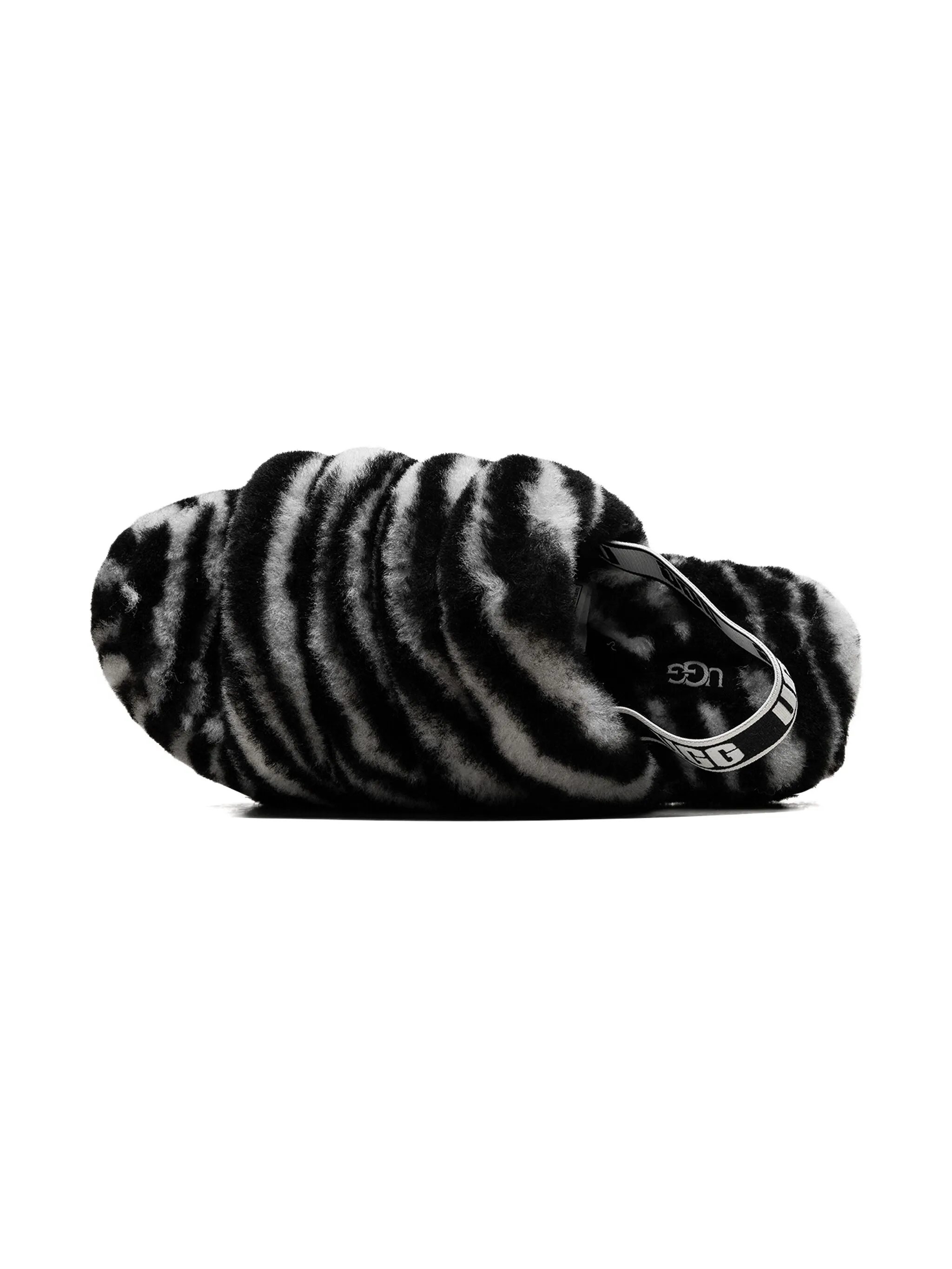 Шлепанцы Fluff Yeah Slide Zebra Ugg Kids, черный — фото 4