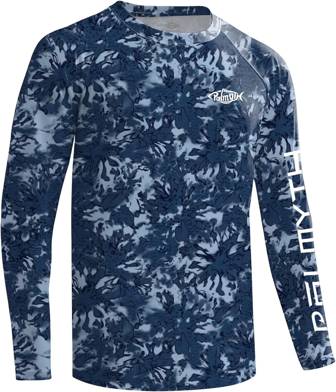 

Palmyth мужская футболка для рыбалки с защитой от солнца UPF 50+, длинный рукав, быстросохнущая