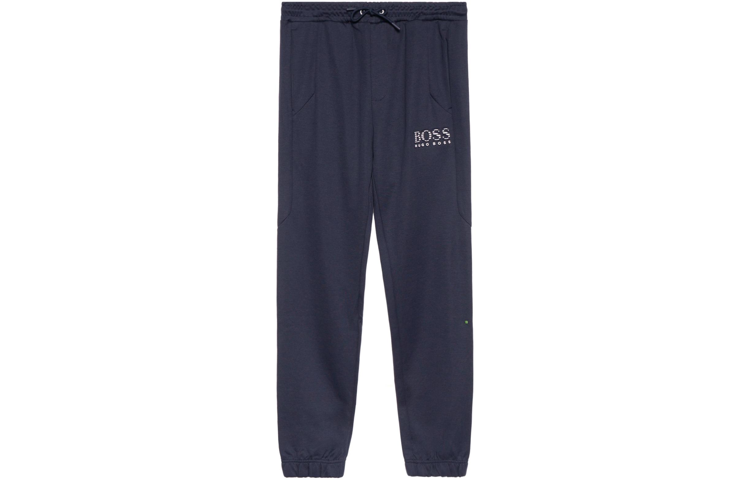 

HUGO BOSS Трикотажные спортивные штаны мужские темно-синие