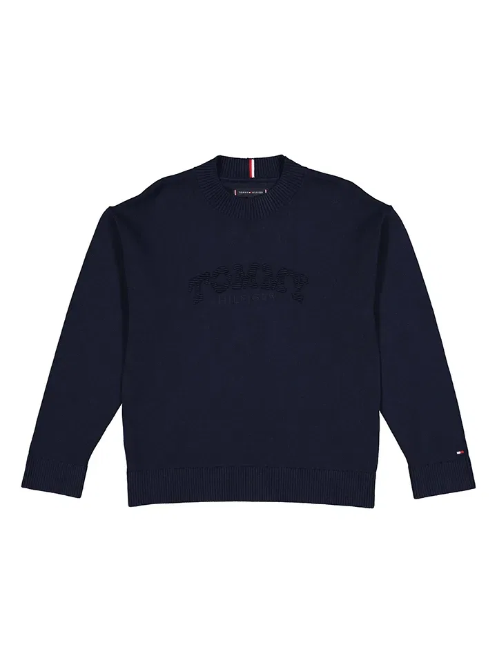 Свитер из хлопка Tommy Hilfiger, темно-синий