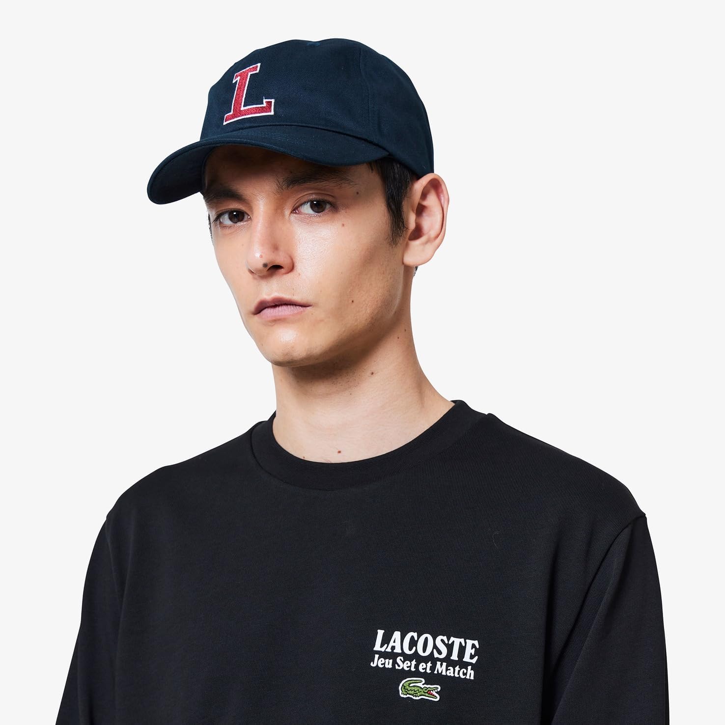 Мужская футболка с длинным рукавом Lacoste Game Set and Match, черный — фото 3