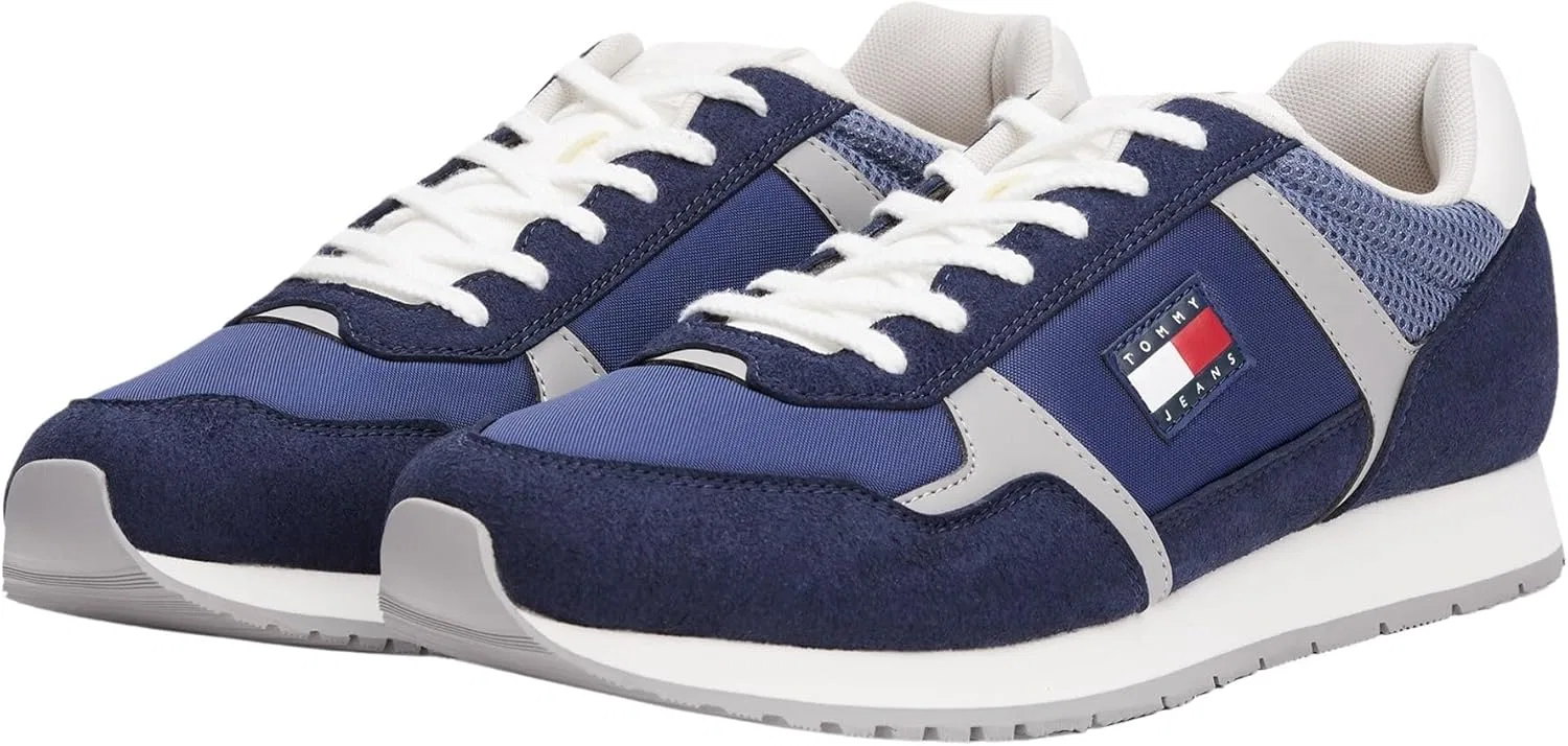 Мужские кроссовки Tommy Jeans TJM Runner Casual Em0em01590 Low Top, Blue Dark Night Navy — фото 4