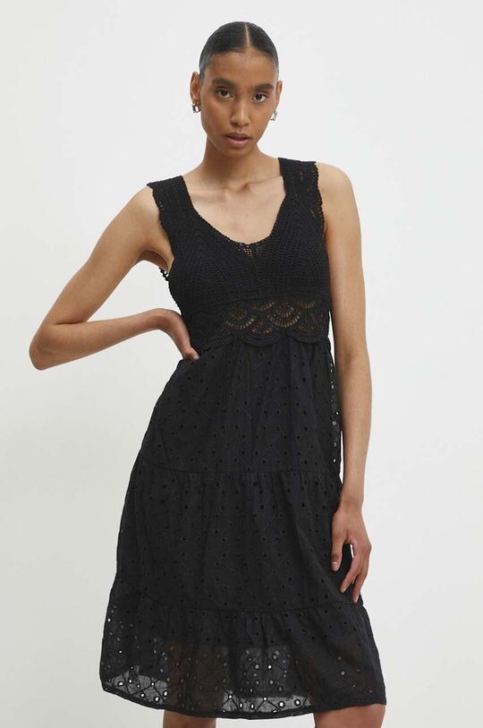 

Хлопковое платье Answear Lab, черный