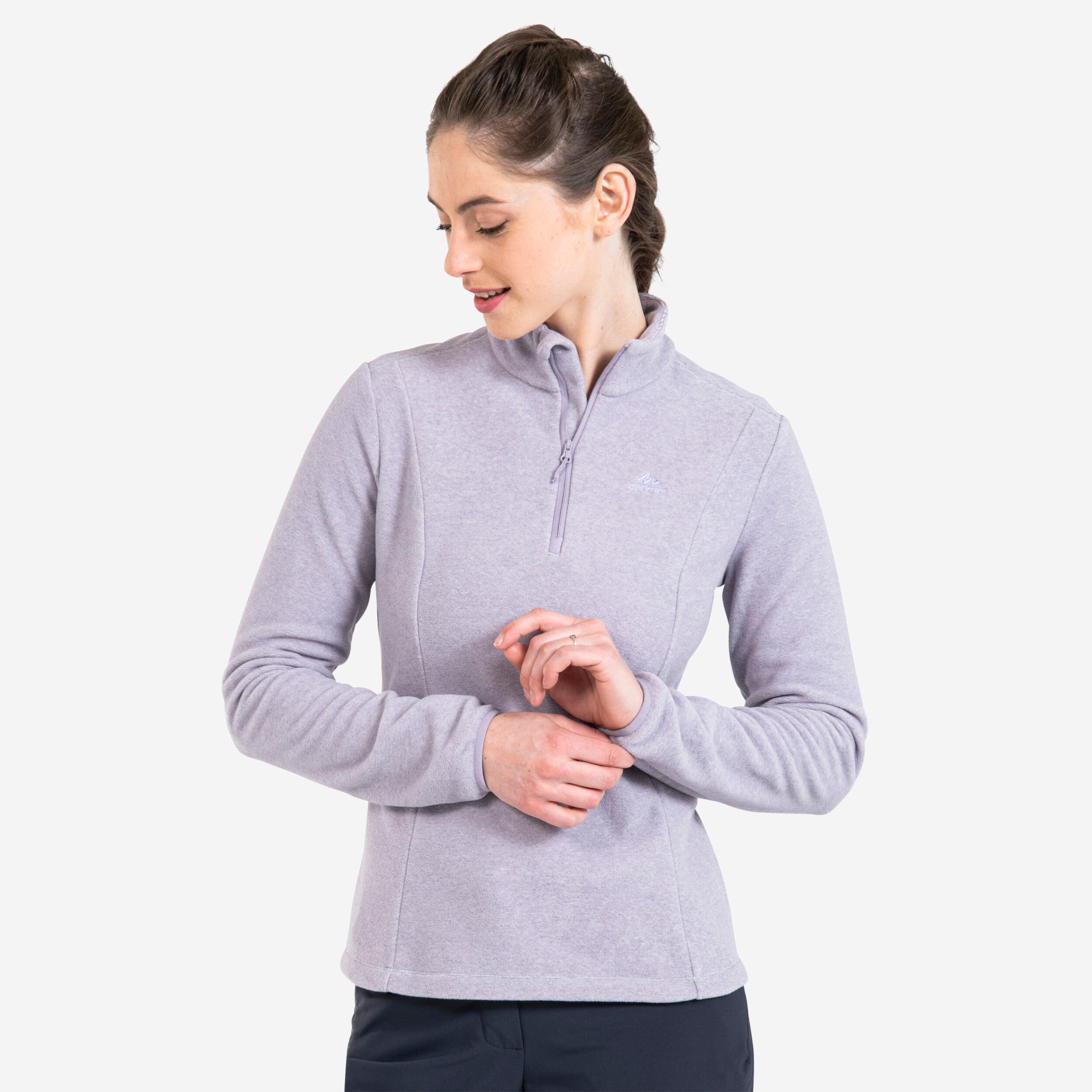 

Женская флисовая утеплённая куртка для горных походов Quechua MH100 фиолетовая