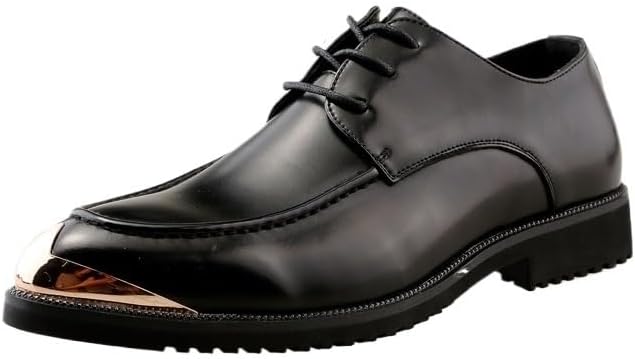 

Мужские классические кожаные туфли, повседневные деловые оксфорды, винтажная полировка, на шнуровке, с упрощенным дизайном, для вождения, комфортные, для прогулок, вечеринок, свадеб Zestrelax, черный