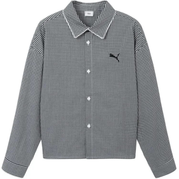 Детская повседневная рубашка с лацканом Lapel Moderate PUMA, черный tone 00399