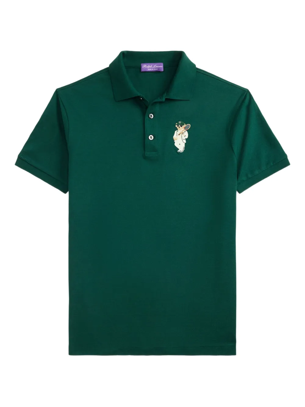 

Поло с вышитым логотипом Ralph Lauren Purple Label, зеленый