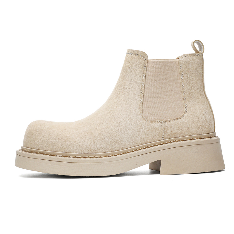 

ZHENRAN Челси ботинки мужские черные бежевые, цвет Beige