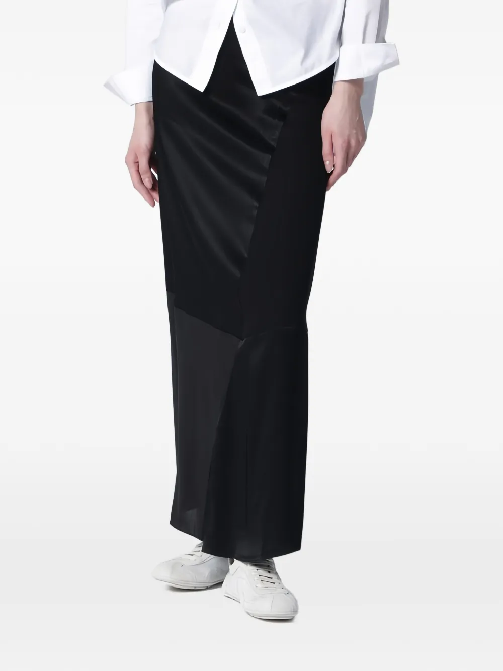 

Юбка с декоративной отделкой в стиле пэчворк 6397, черный