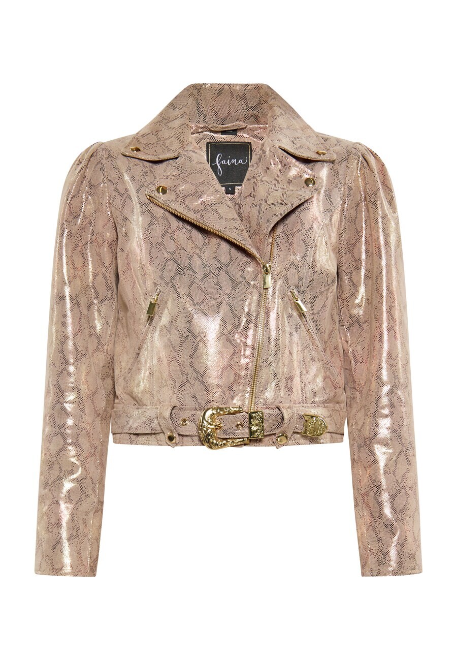 

Кожаная куртка faina Between-Season Jacket, золотой