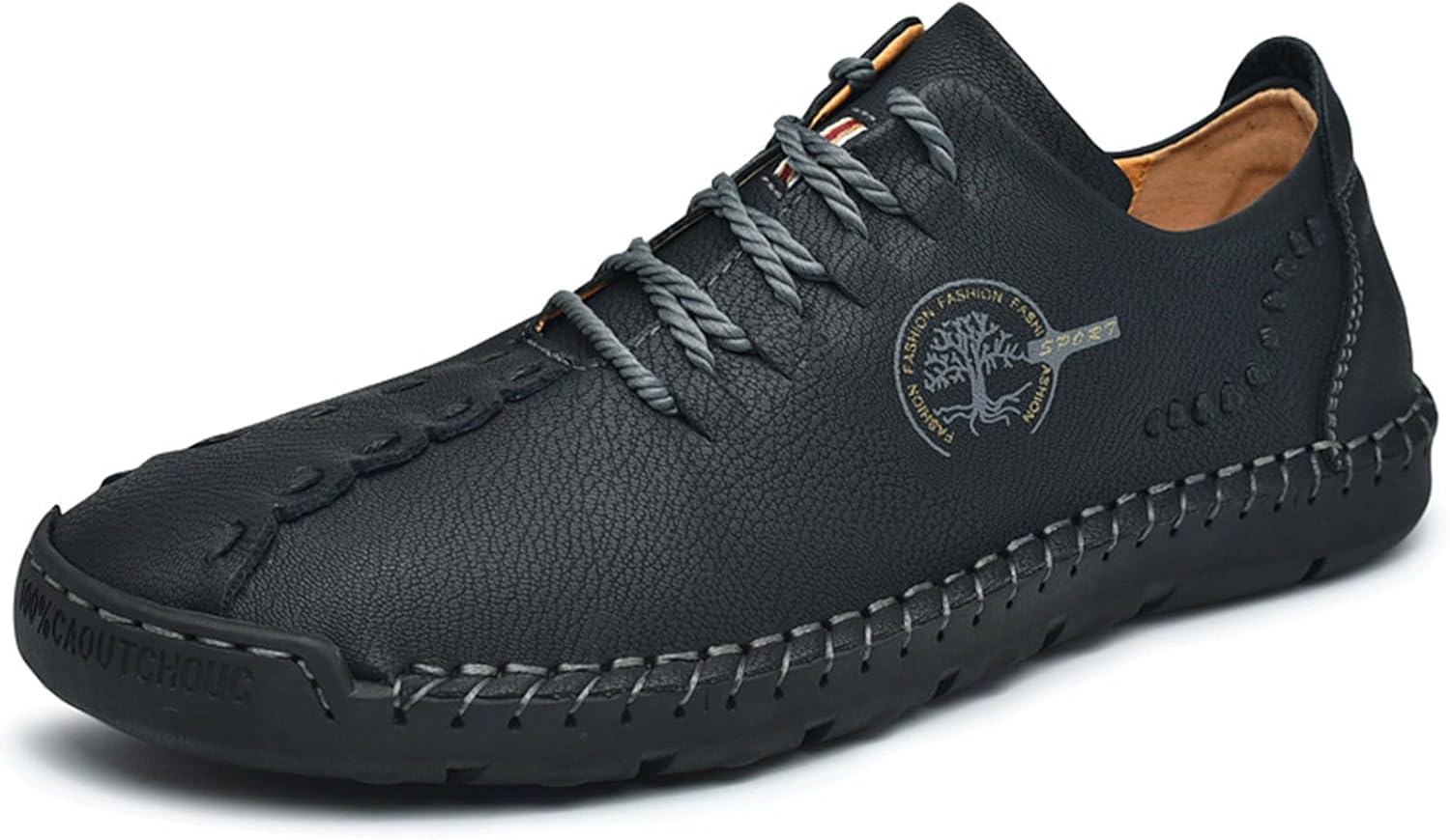 

Мужские кожаные повседневные лоферы VOCECO, удобные мягкие дышащие шнурованные легкие туфли, черный