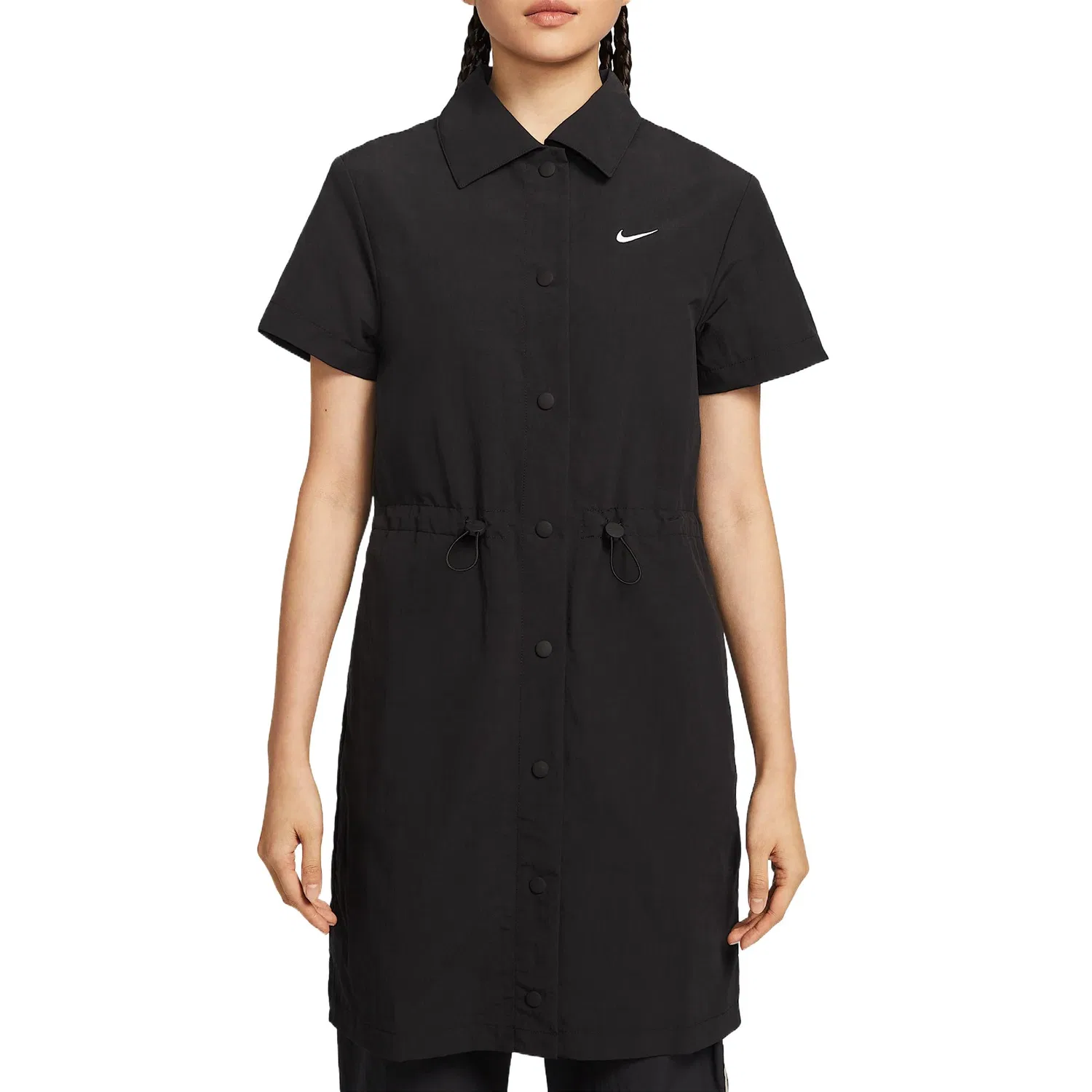 Платье с коротким рукавом спортивное Nike черное