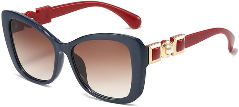 

Солнцезащитные очки в стиле ретро с жемчужным блеском 2026 года для женщин, в форме бабочки, модные солнцезащитные очки для леди, защита от ультрафиолета UV400, C4 MTZJH, One Color