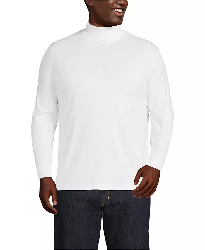 

Футболка-водолазка Big & Tall Super-T Lands' End, белый