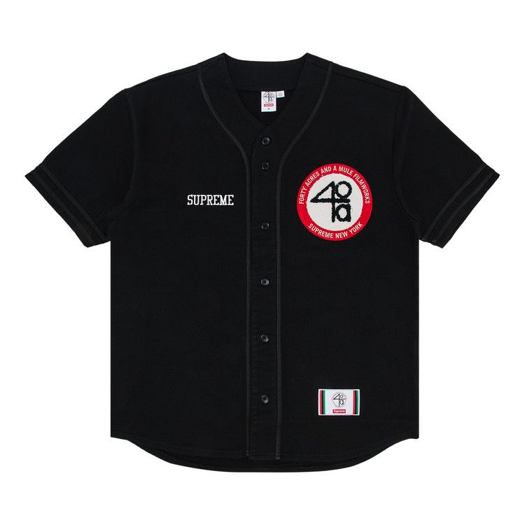 

Джерси Supreme x 40 Acres Twill Baseball Jersey, Black