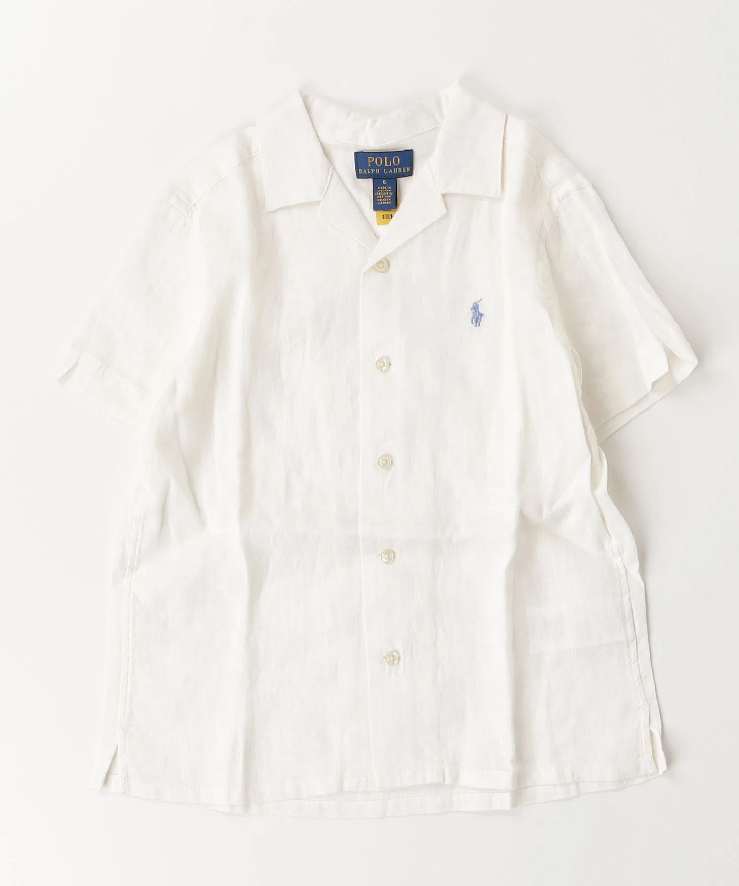Детская рубашка POLO RALPH LAUREN CHILDRENSWEAR Linen Camp Shirt — фото 3