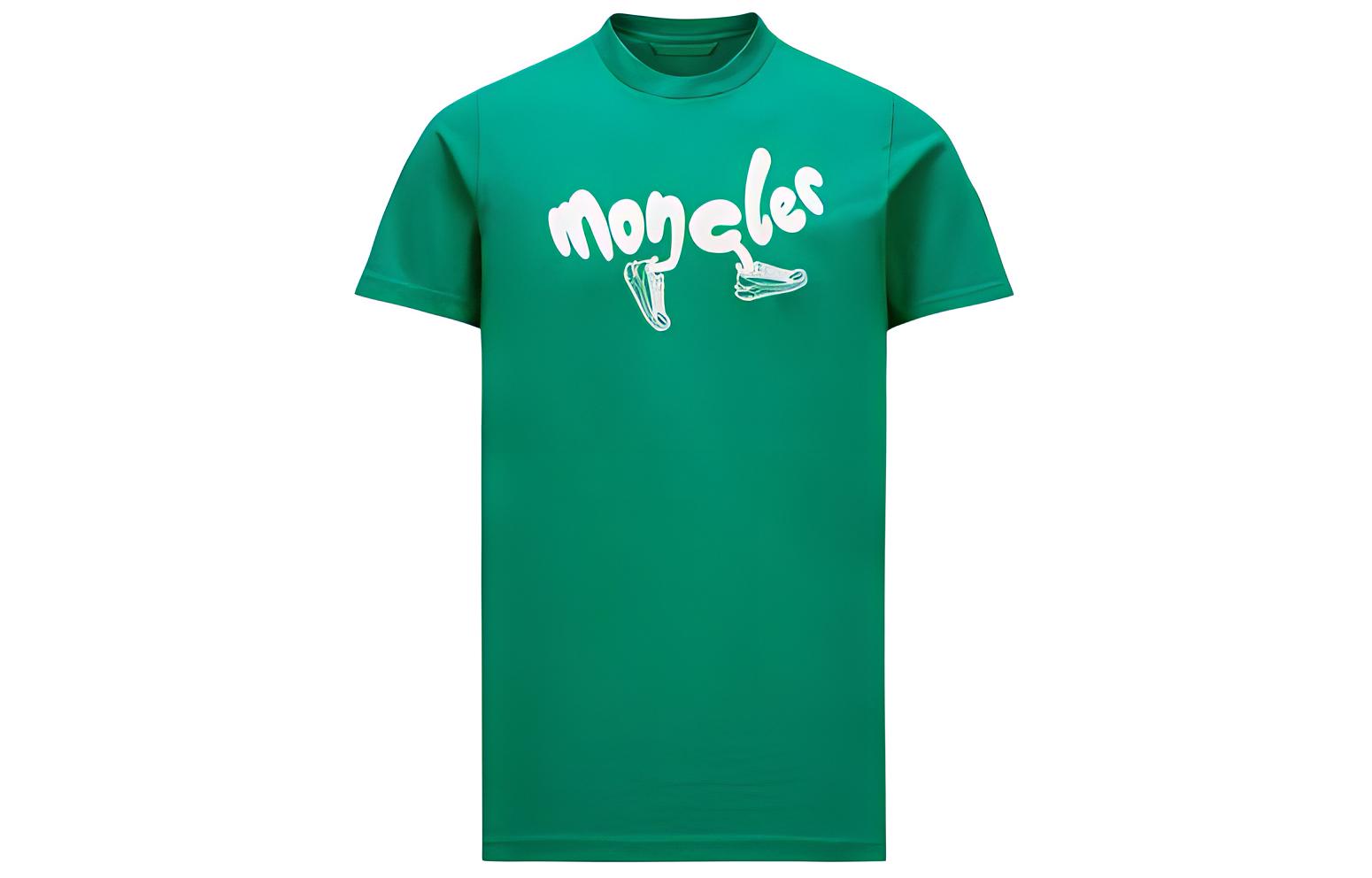 

Футболка мужская зеленая Moncler SS24