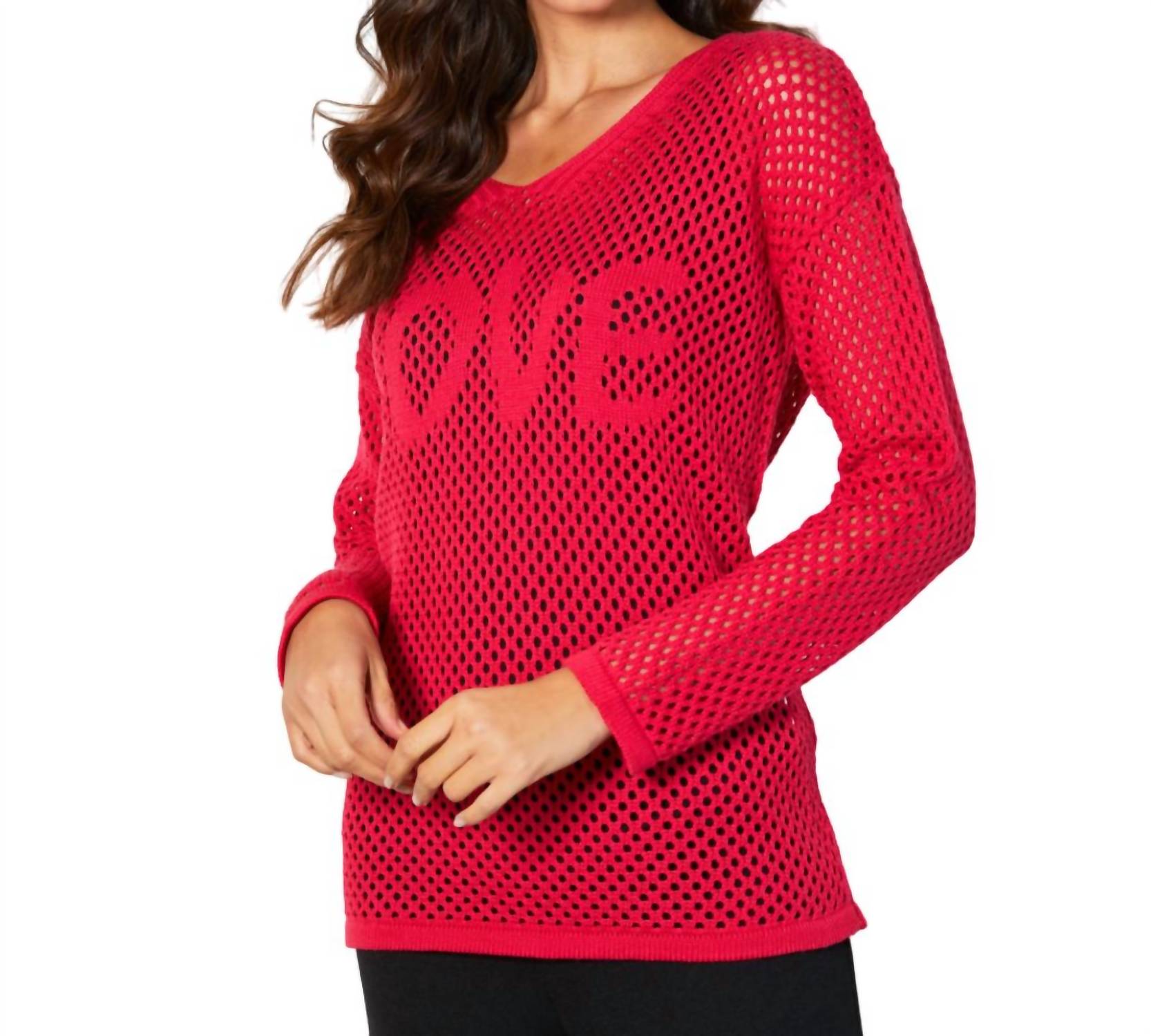 

Топ Love Crochet с V-образным вырезом в розовом цвете french kyss