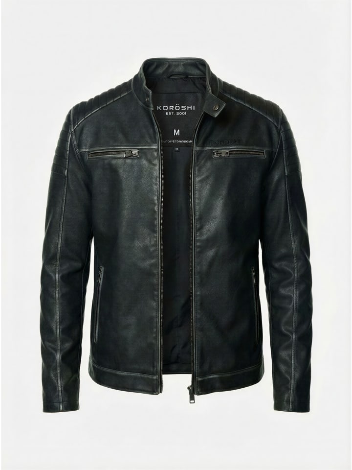 

KOROSHI Черная куртка из искусственной кожи