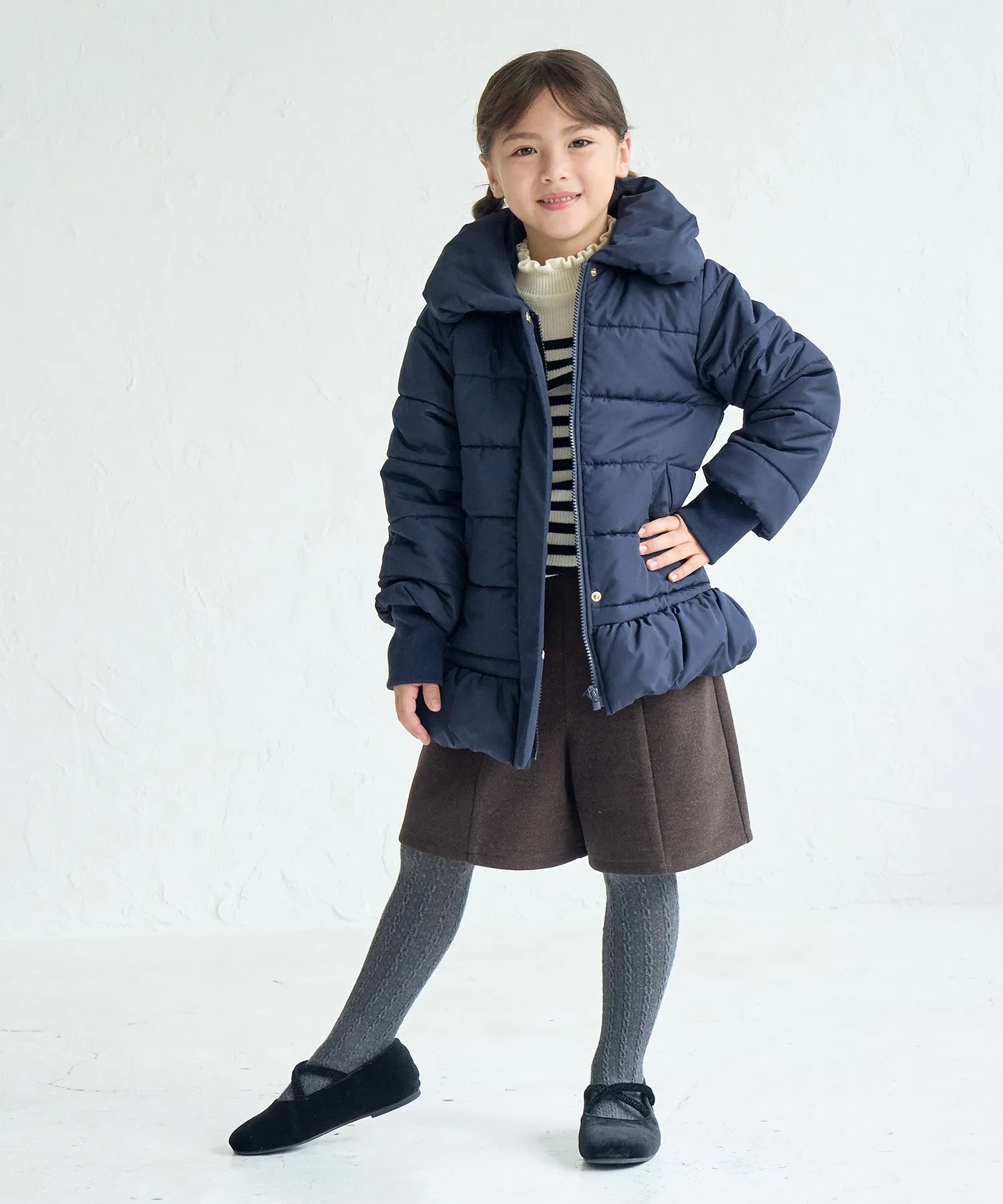 Детские кюлоты ROPE' PICNIC из джерси, для девочек, коричневые — фото 4