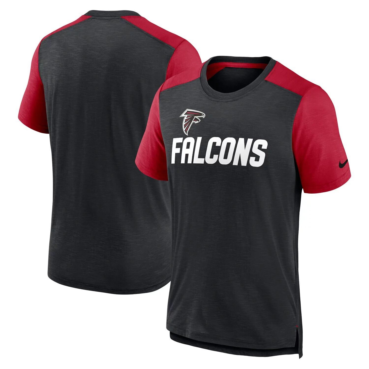 Мужская черная/красная футболка Atlanta Falcons с цветными блоками и названием команды Nike