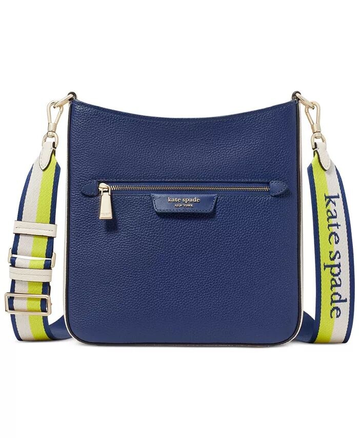 

Маленькая сумка через плечо Hudson из шагреневой кожи с цветными блоками Kate Spade New York, синий