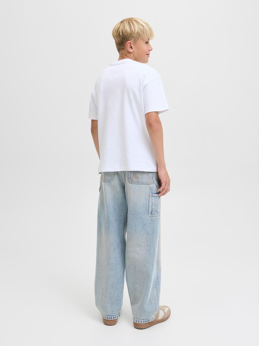 Мешковатые джинсы Jack & Jones Junior JJIAlex JJCarpenter, светло-голубой — фото 4
