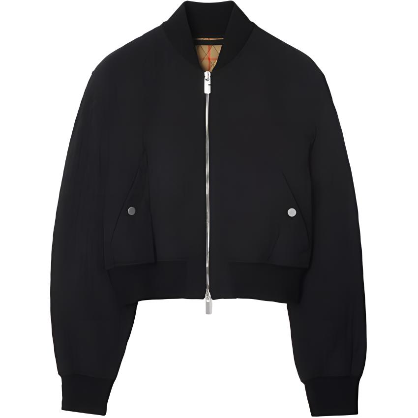 

Burberry Стёганая укороченная бомбер, Black