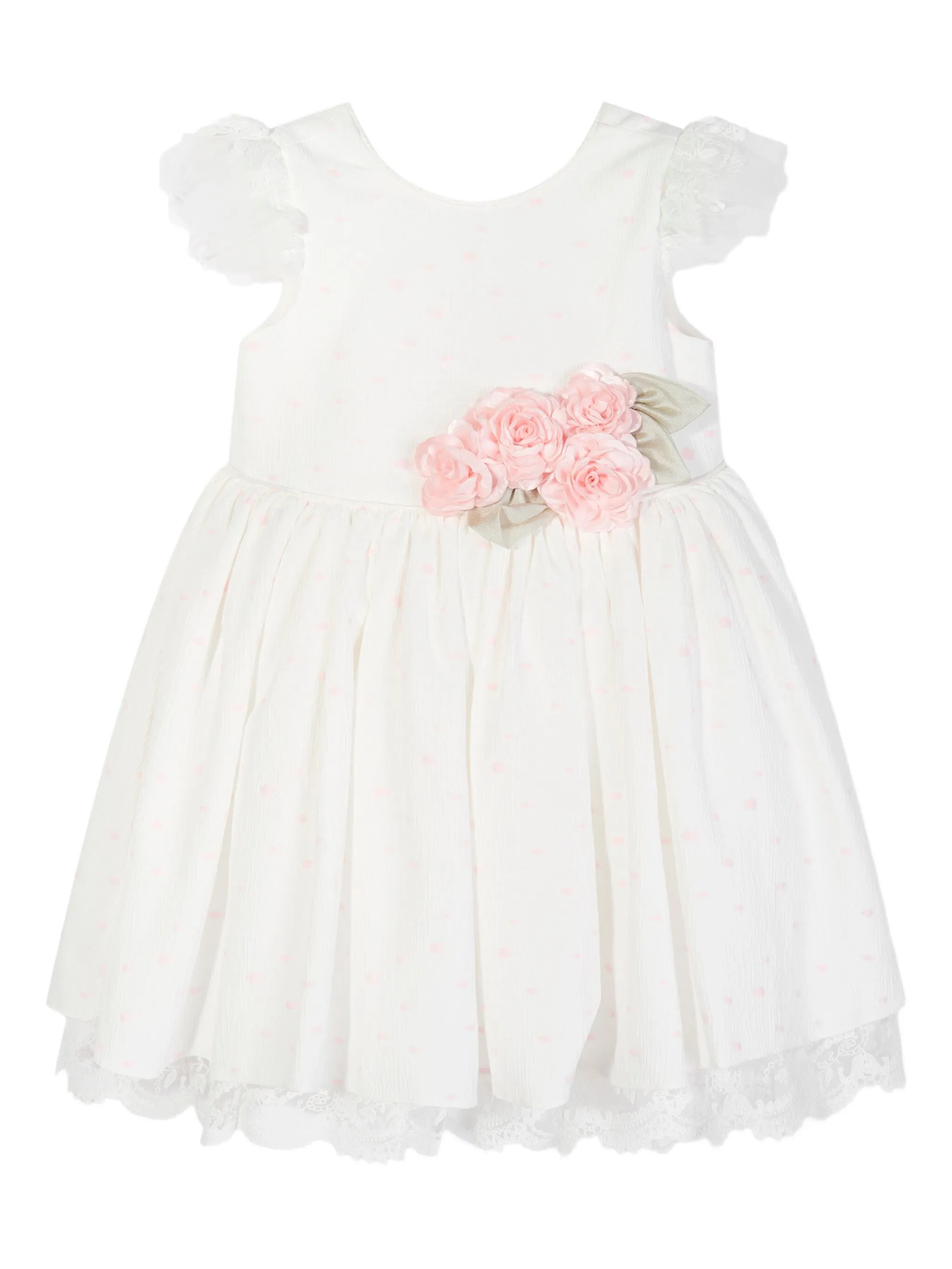 Кружевное платье с цветочным декором Dress & Fleur, белый — фото 2