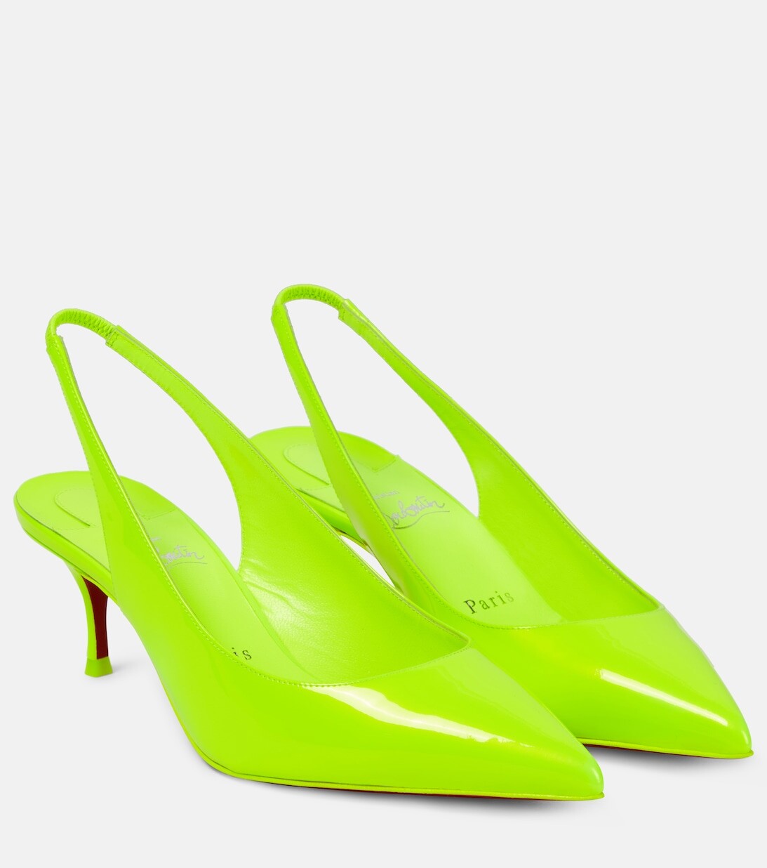 Туфли Kate Sling 55 с ремешком на пятке Christian Louboutin, желтый