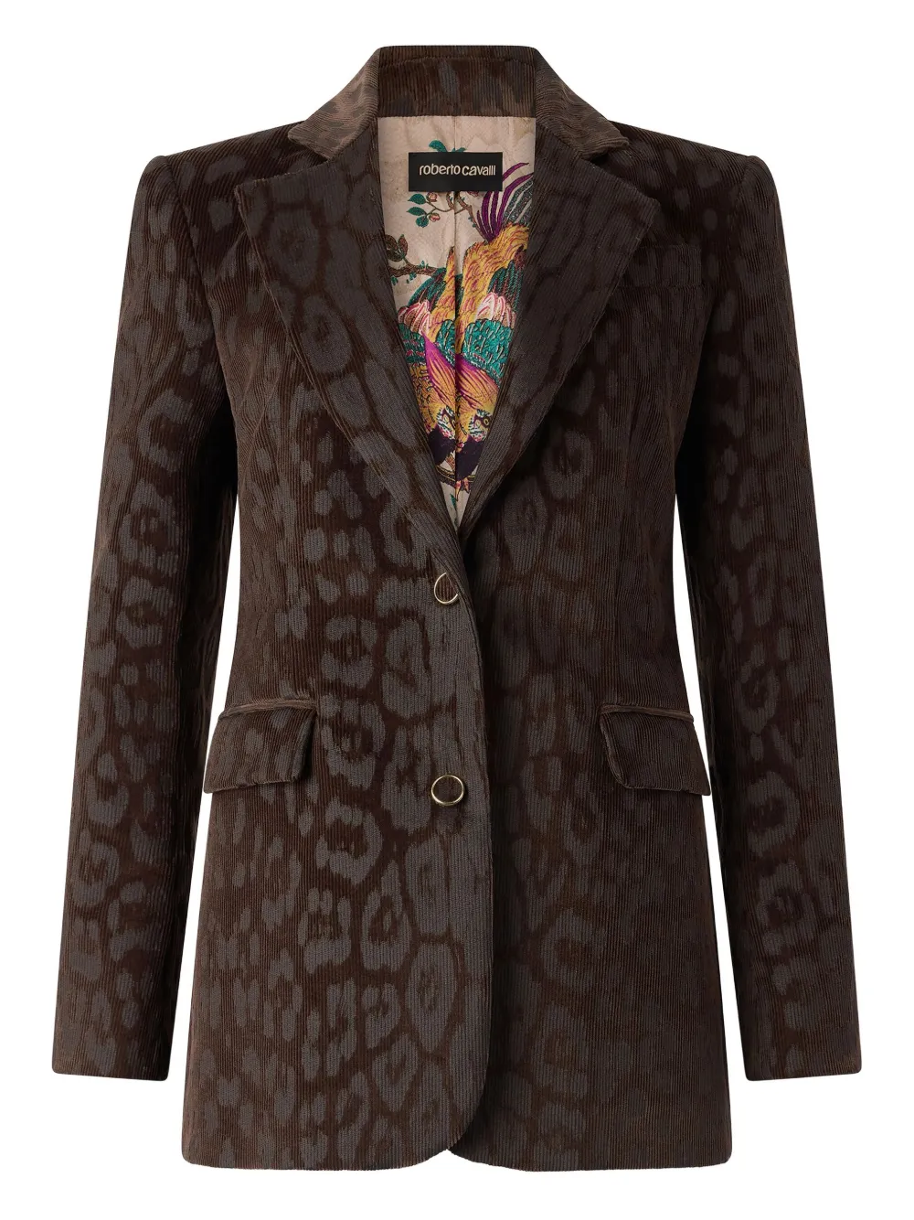 

Однобортный пиджак Roberto Cavalli, коричневый