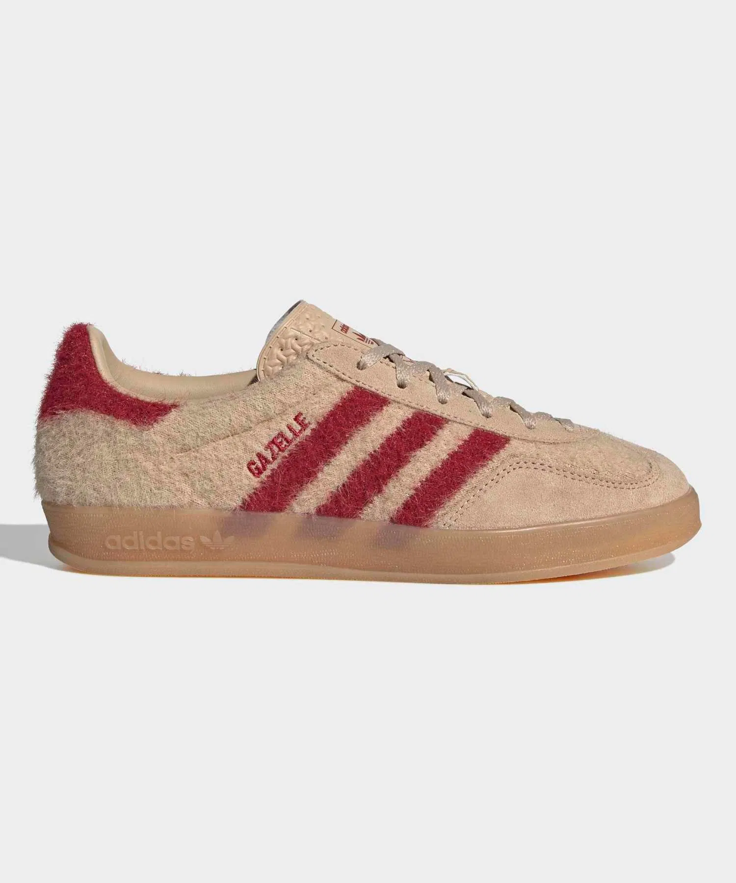 Унисекс кроссовки adidas Gazelle Indoor из кожи и текстиля бежевые