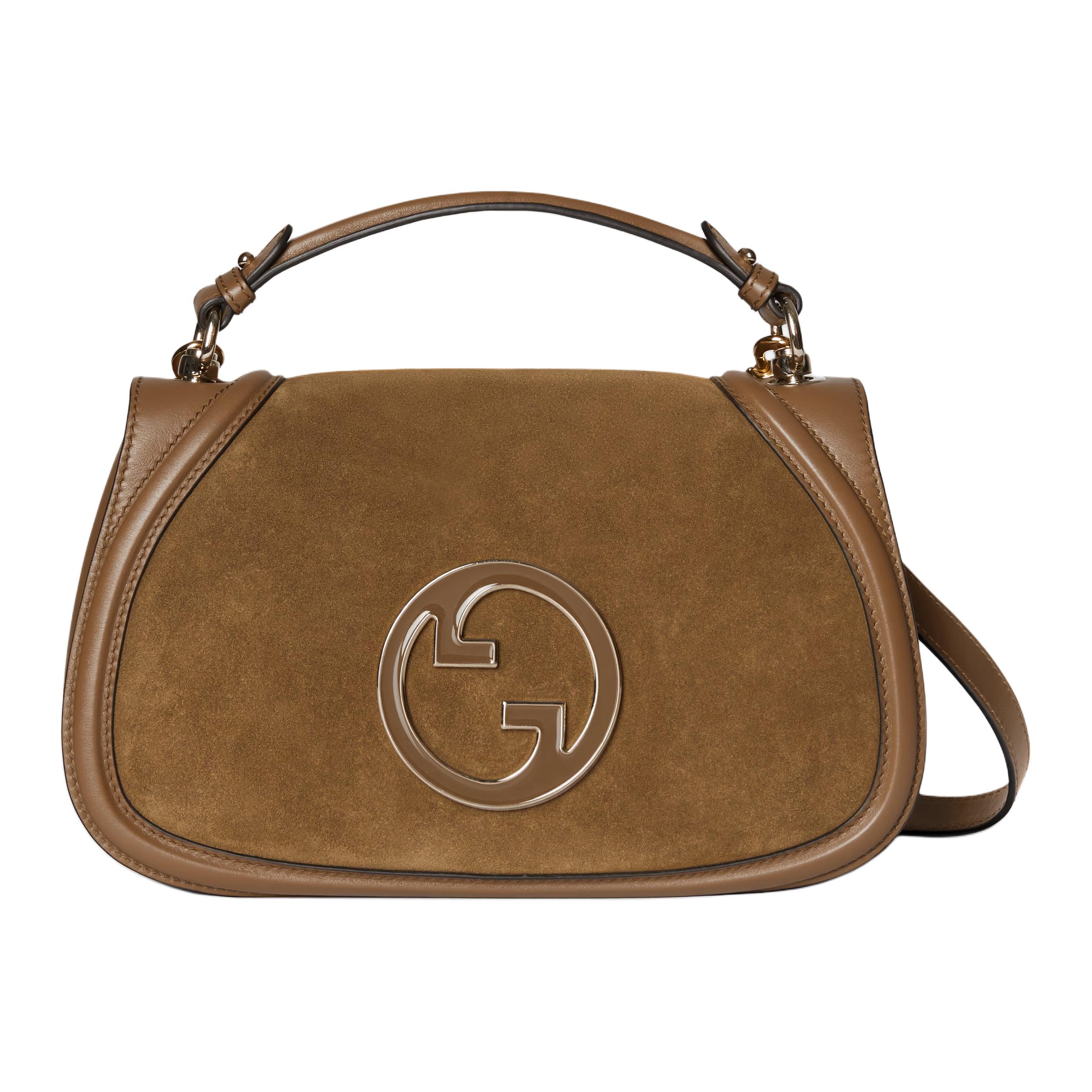 

Блонди Кроссбоди из замши, Средняя Сумка через Плечо Женская Светло-Коричневая GUCCI