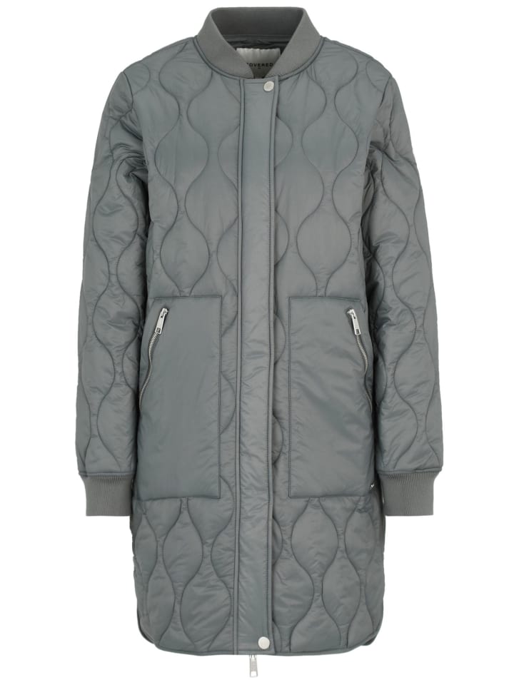 

Стеганое пальто Brenda L60402CO серого цвета COVERED