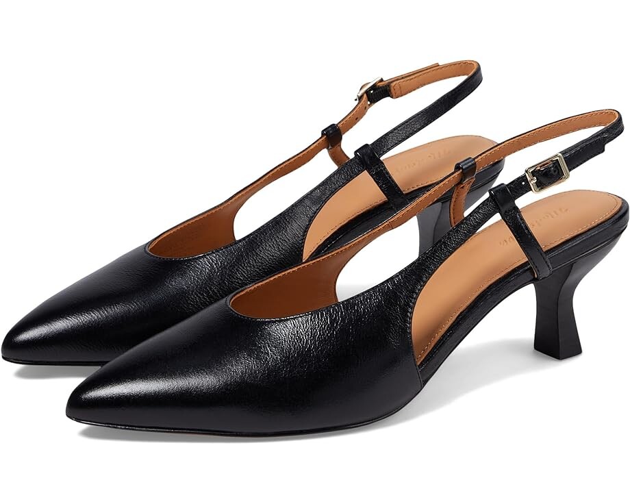 

Туфли Madewell The Debbie Slingback Pump in Leather, черный