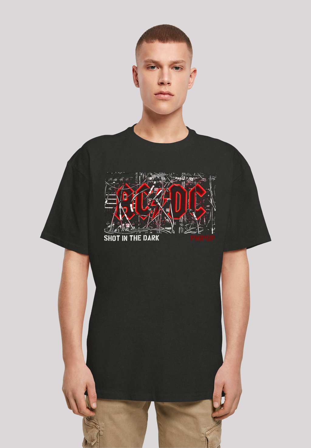 

Футболка с принтом ACDC ROCK BAND SHIRT PWRUP CABLE LOGO F4NT4STIC, черный