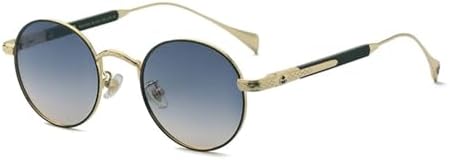 

Круглые поляризованные солнцезащитные очки из сплава 2027 года для женщин, мужские солнцезащитные очки для вождения, винтажные очки с защитой от УФ-излучения UV400 MTZJH, C70