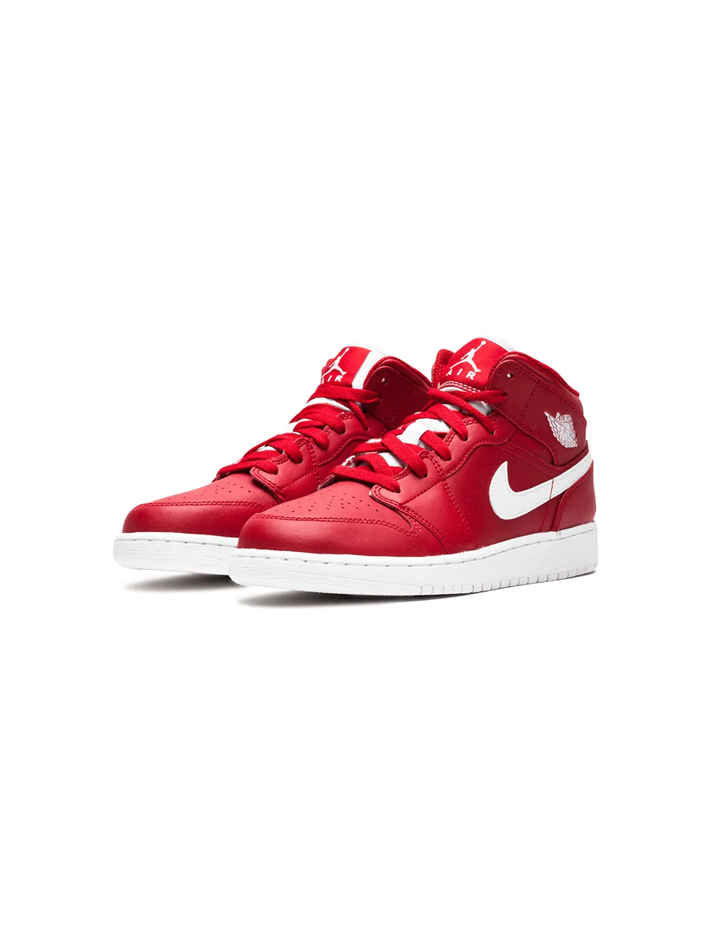 Кроссовки Air Jordan 1 Mid BG Jordan Kids, красный — фото 2